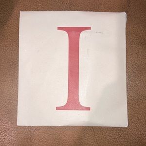 4" Letter ornaments, Red and Silver/Sage